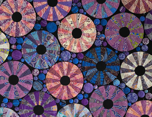 Dancing Dresdens quilt by Cyndi Zacheis
