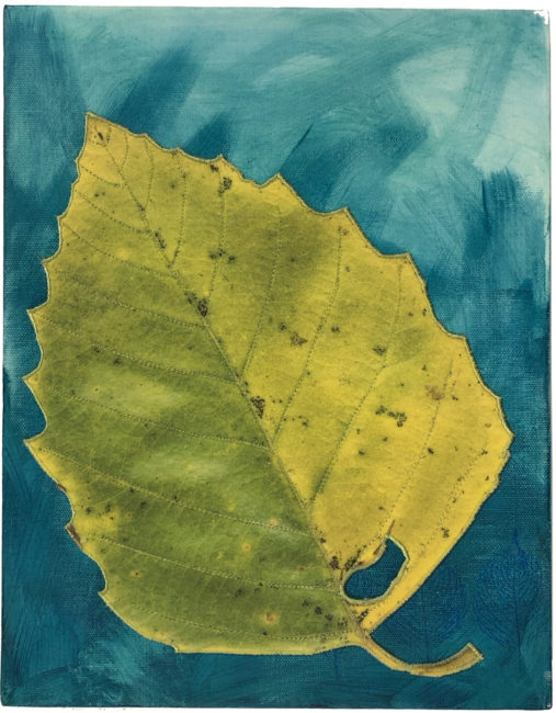 large green birch leaf artwork by lyric kinard