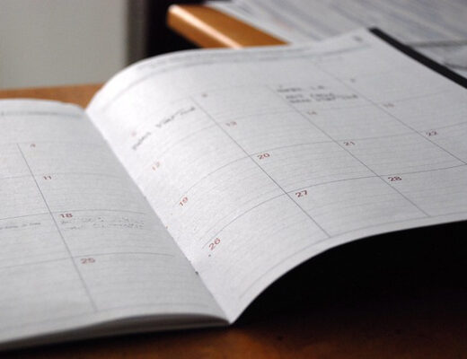 photo of calendar planning book
